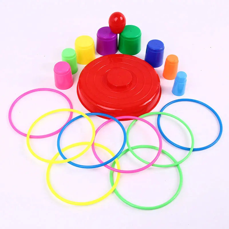 Children Outdoor Fun & Toy Sports Circle Ferrule Stacked Layers Game Parent-Child Interactive Ferrule Throwing Game Kids