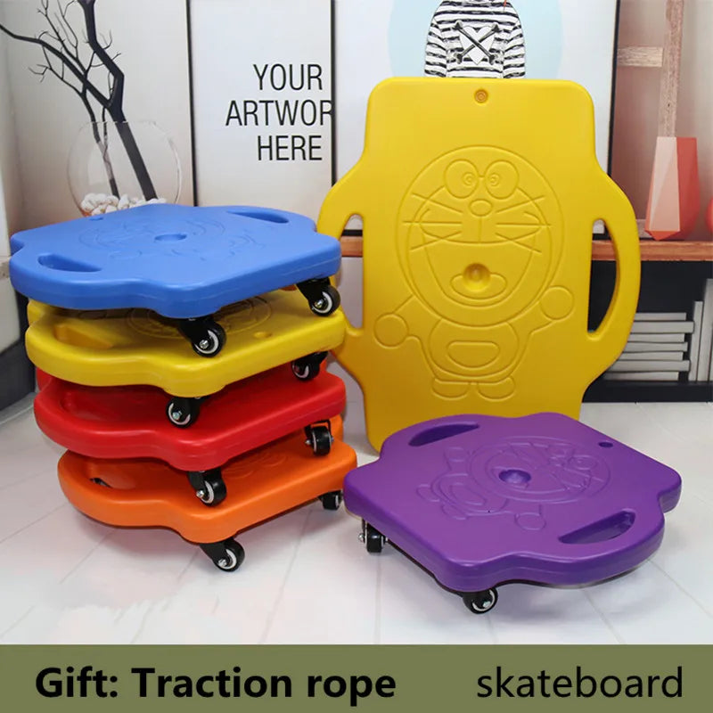 Outdoor Sport Toy Scooter Skateboard Sensory Training Equipment Children's Four-wheel Balance Plate Square Skateboard Climbing