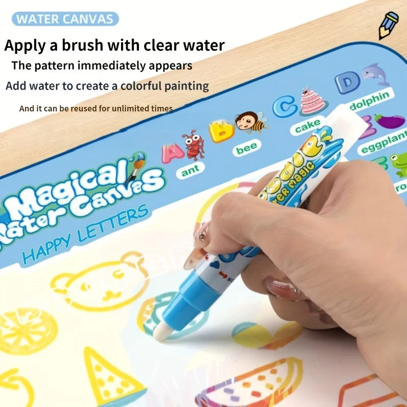 Magic Water Drawing Mat Coloring With Reusable Magic Pens Painting Board Educational Toys