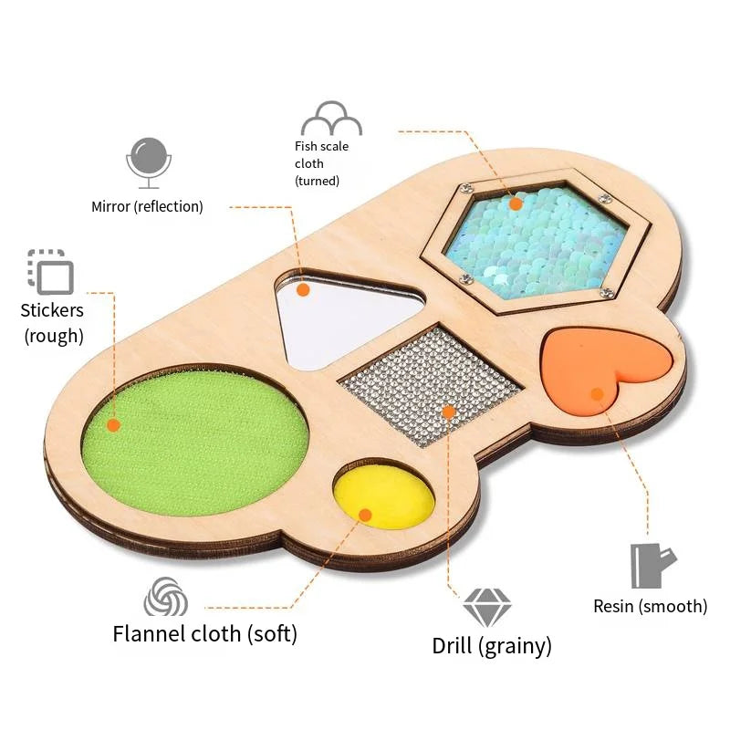 LED Switch Busy Board Cube Wooden Block Montessori Baby Travel Toy Learning Basic Life Skills Grasping Ability Training Lock Box