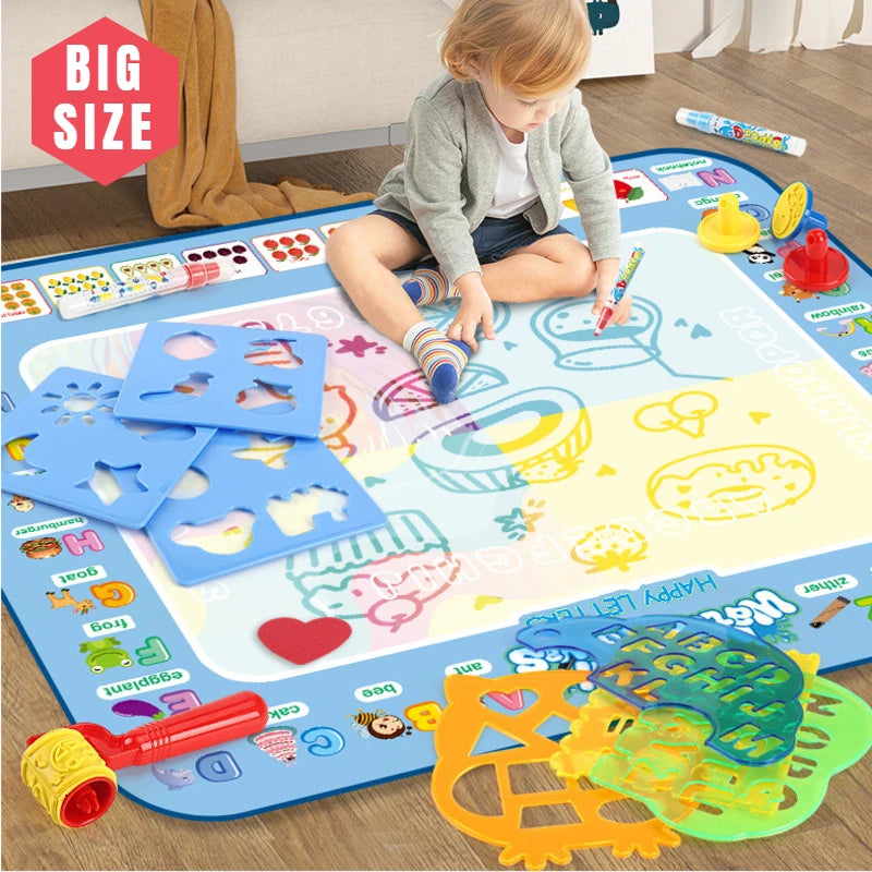 Magic Water Drawing Mat Coloring With Reusable Magic Pens Painting Board Educational Toys